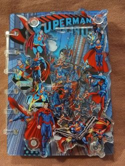 New Superman Small Refillable  Shaker Notebook