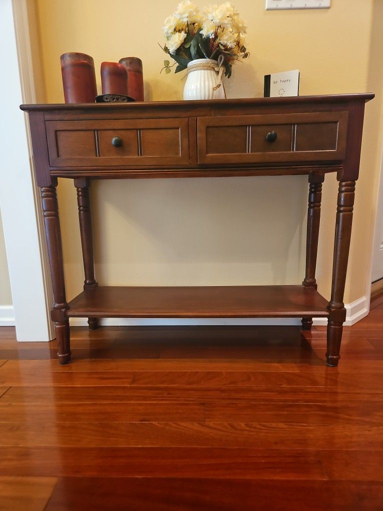 Entryway Console Table With Two Drawers