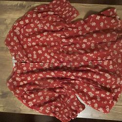Madewell red shirt small