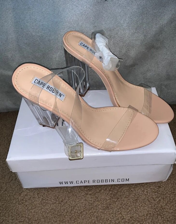Sandals with clear heel .... Still available