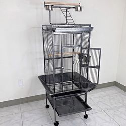 (NEW) $130 Large 61” Parrot Bird Cages with Rolling Stand for Cockatiels Parrot Parakeet Lovebird Finch 