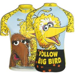 Brainstorm Gear Men's Sesame Street Big Bird & Snuffy Cycling Jersey