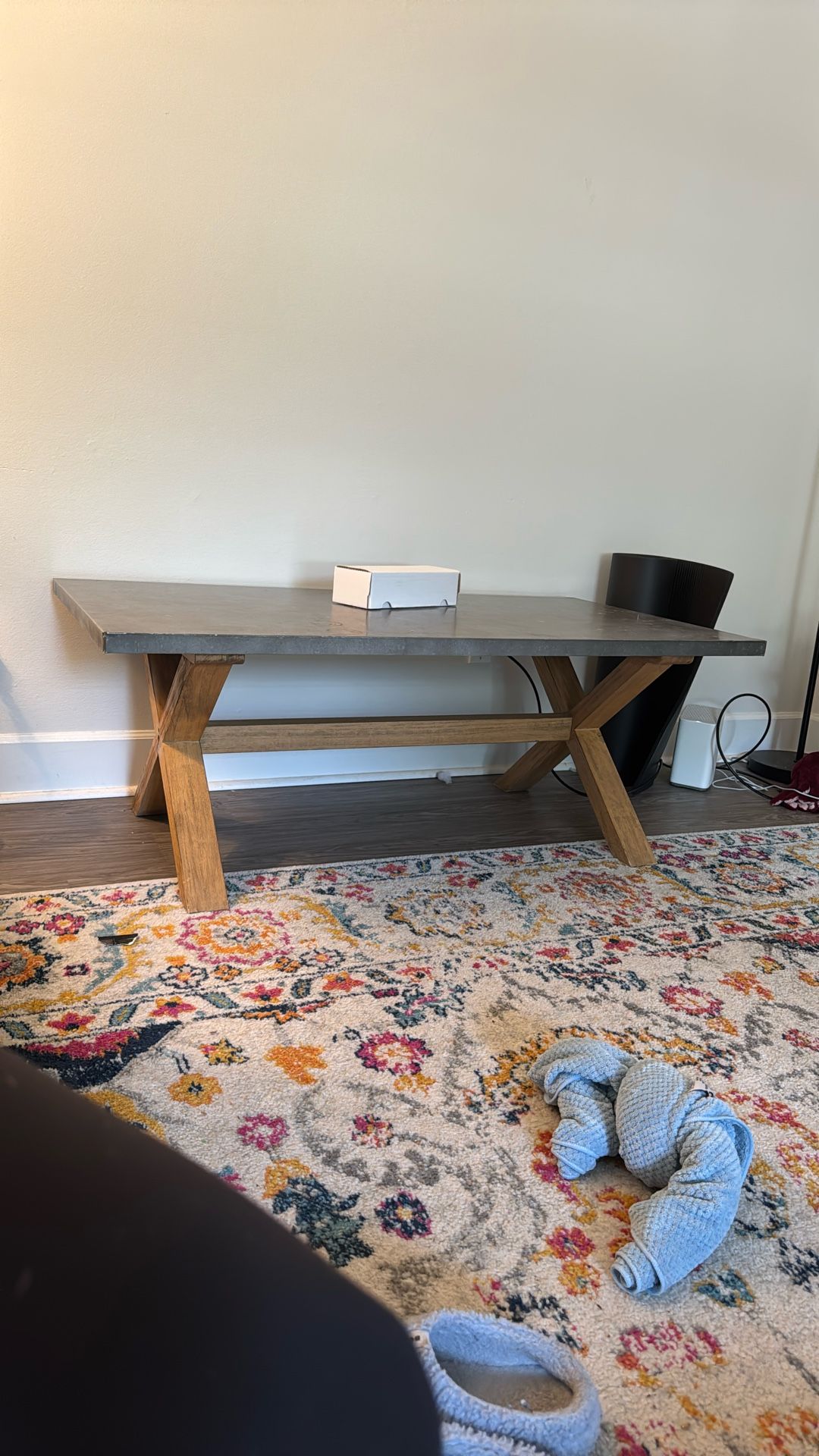 Coffee table with granite top