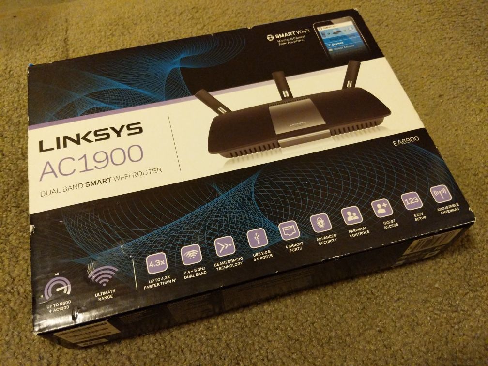 Linksys AC1900 Wireless Router 2.4 and 5 GHz EA6900
