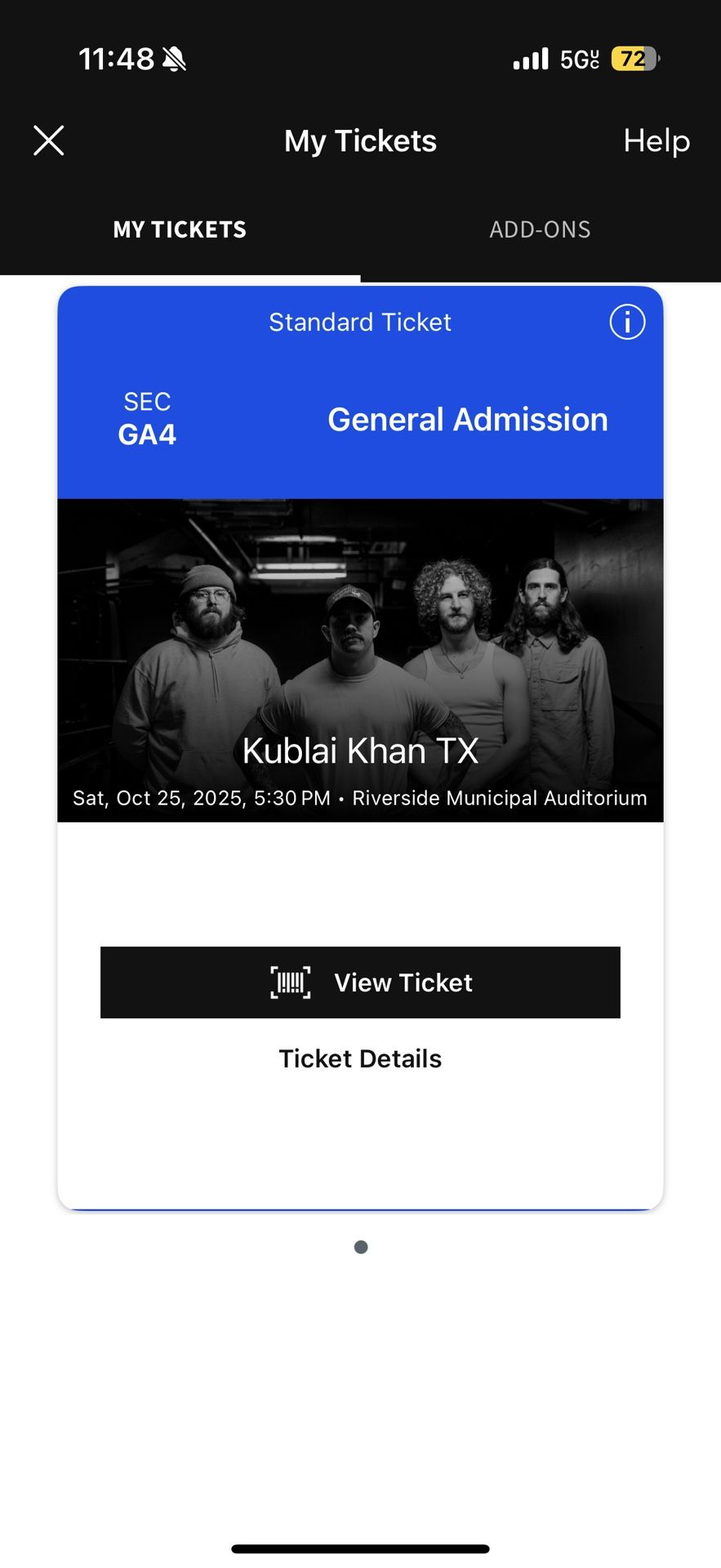 Kublai Khan TX @Riverside Municipal Auditorium