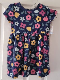 Toddler Girl Floral Print Dress with Short Sleeves $5 (One Available In Size 3T)
TT-1