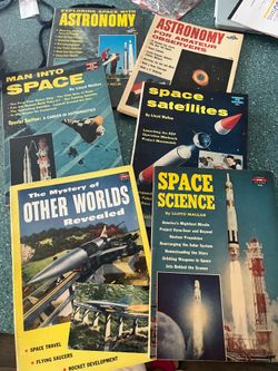 Vintage astronomy and space books