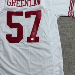 DRE GREENLAW SIGNED Autograph Custom Jersey- Beckett Coa - San Francisco 49ers