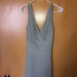 Turquoise Long Simple Dress