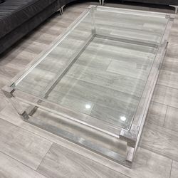 Modern glass coffee table