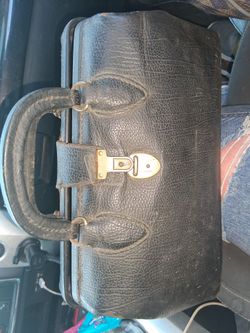 1920s vintage leather doctors bag