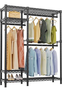 Heavy duty clothes rack and cover