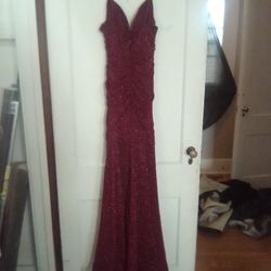 Red Sparkly Prom Dress 