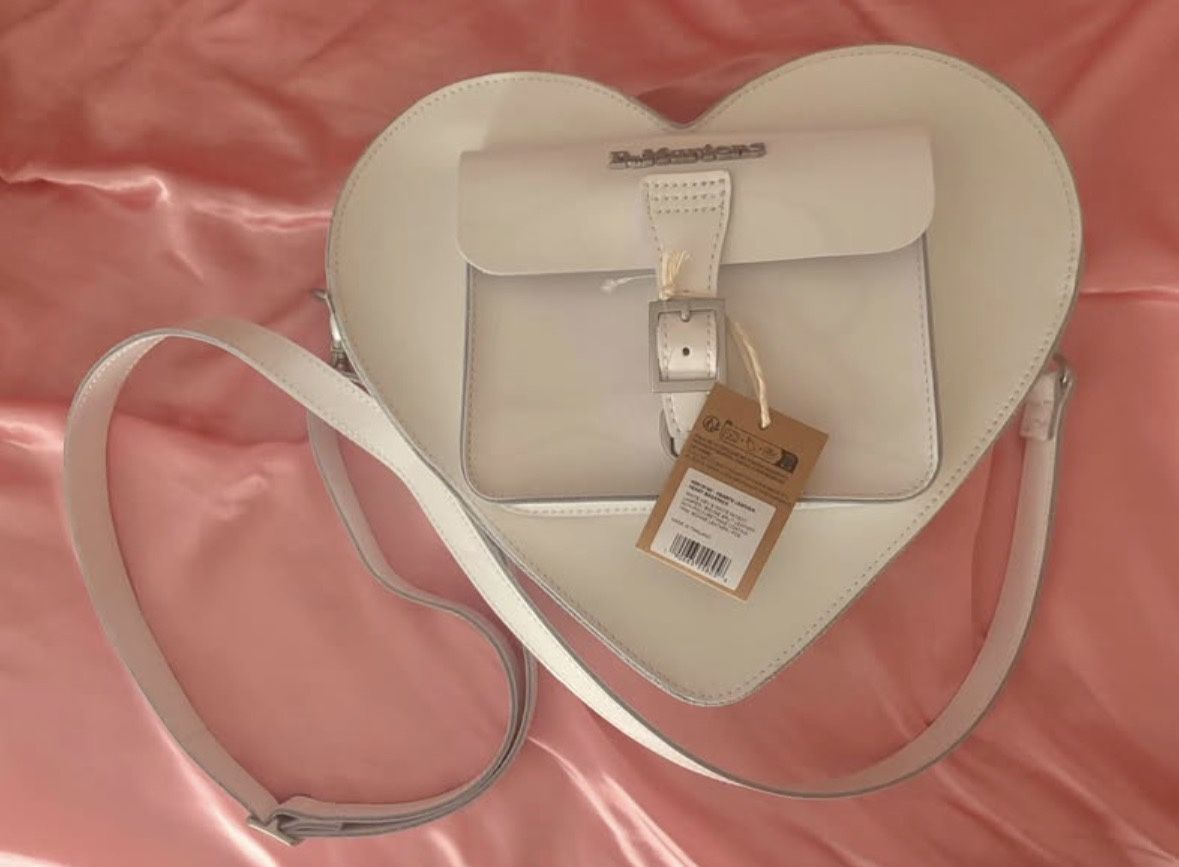 Dr. Martens White Heart Leather Backpack