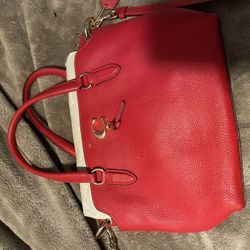 COACH Remi Electric Red Pebbled Leather Satchel Shoulder Crossbody Bag
