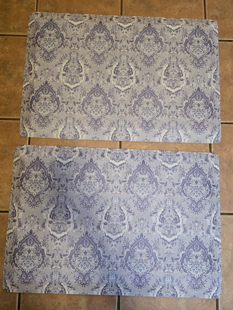💥Beautiful Design Purple/White Floor Mats(2)💥