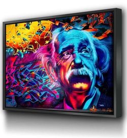 Psychedelic Einstein Wall Art 48x30