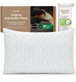 Coop Home Goods Original Adjustable Pillow, King Size Bed Pillow for Sleeping