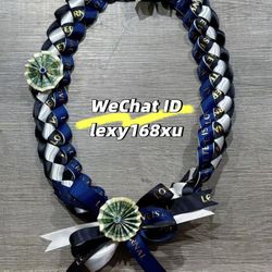 Grosgrain Ribbon Lei with Multiple School Color Options -Graduation Leis, 