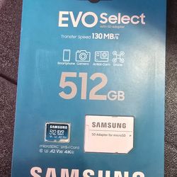 Samsung EVO Select 512GB microSDXC  Memory Card with Adapter MB-ME512KA/AM