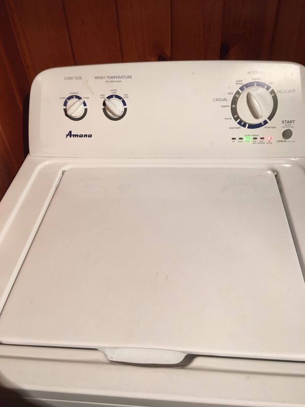 Amana extra large capacity washer dryer pair. Excellent condition. It