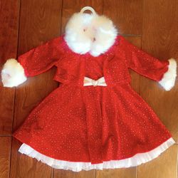 18 Months Christmas Dress And Petticoat 