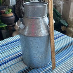 Rustic milk container for parties floral or just a plane item