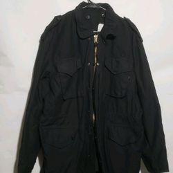 Aloha Industries M65 Cold Weather Military Jacket Mens size XL  Black