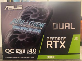 Brand New NVIDIA GeForce RTX 3060 (12GB) - Unopened ASUS Dual V2 Graphics Card