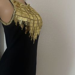 Branded Gold and Black Dress (retail price $100)