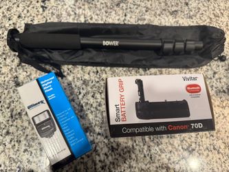 Camera Accessories - Monopod, Smart Battery Grip, Flash