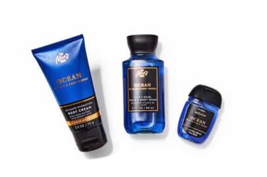 Mens collection! BATH & BODY WORKS💙🌊OCEAN 🌊💙Mini Cologne + 3pc Mini Set