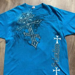 Vintage Blue crosses shirt