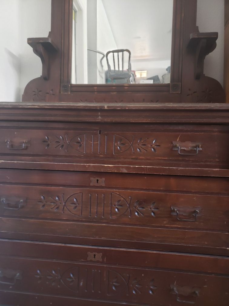 Antique skeleton key dresser