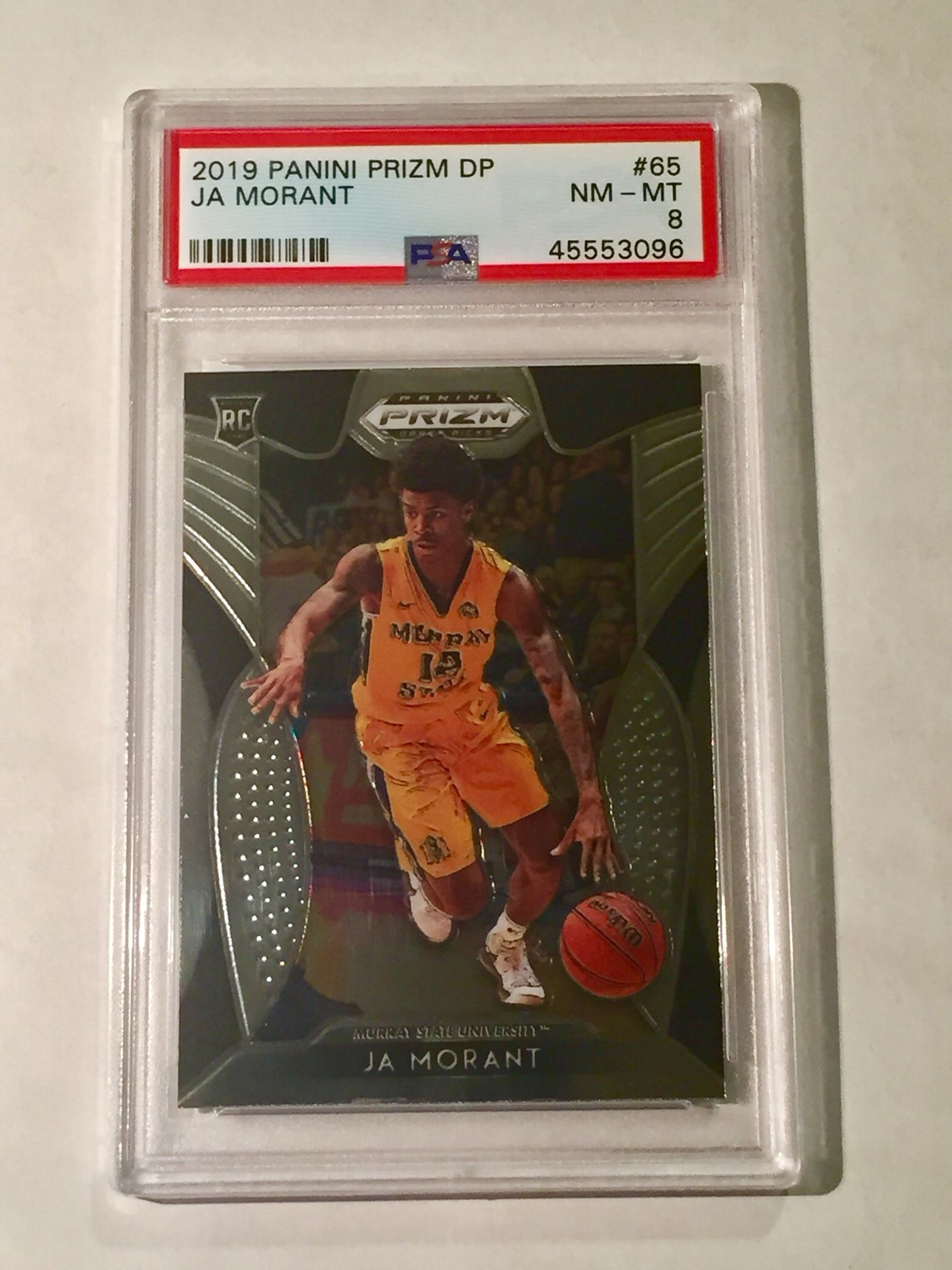 ja morant graded card Signed 2020-21 Panini Hoops #5 Grizzlies Trading PSA/DNA Gem MT 10 receiving an Gem MT 10 autograph grade Ja Morant 2019-20 Panini Prizm