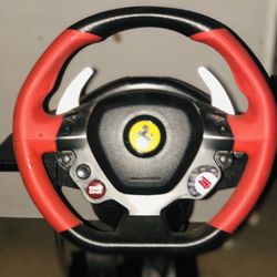 Thrustmaster Ferrari 458 Spider Racing Wheel With Pedal Stand!