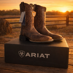 Ariat Sport Western Wide Square Toe Boots Men’s 11D Dark Tan FATS 10063836 NEW