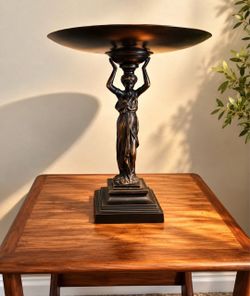 Brass Statue With Tazza