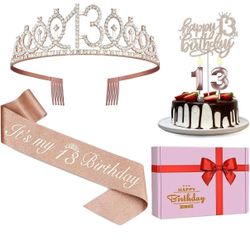 13th Birthday , Including Sash, Crown/Tiara, Cake Topper