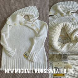 New Michael Kors White Sweater (M)