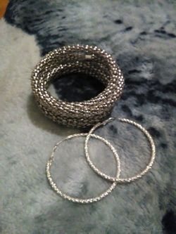 Earrings and bracelet