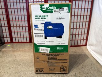 NEW! A.O. SMITH 20.0-Gallon Horizontal Well Pressure Tank Model #LPT20H