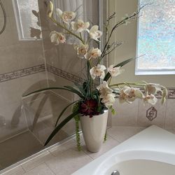 Artificial Orchids And Vase