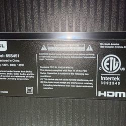 65 Inch Tcl 4k Roku TV