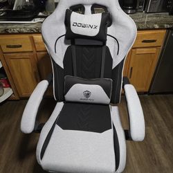 Dowinx Gaming Chair Gray And Black With Leg Rest And Message  With Spring Cushion 350 Lb Series 6658b  Check Walmart Price# 320