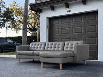 Sofa/Couch Sectional - Leather - Gray - Delivery Available 🚛