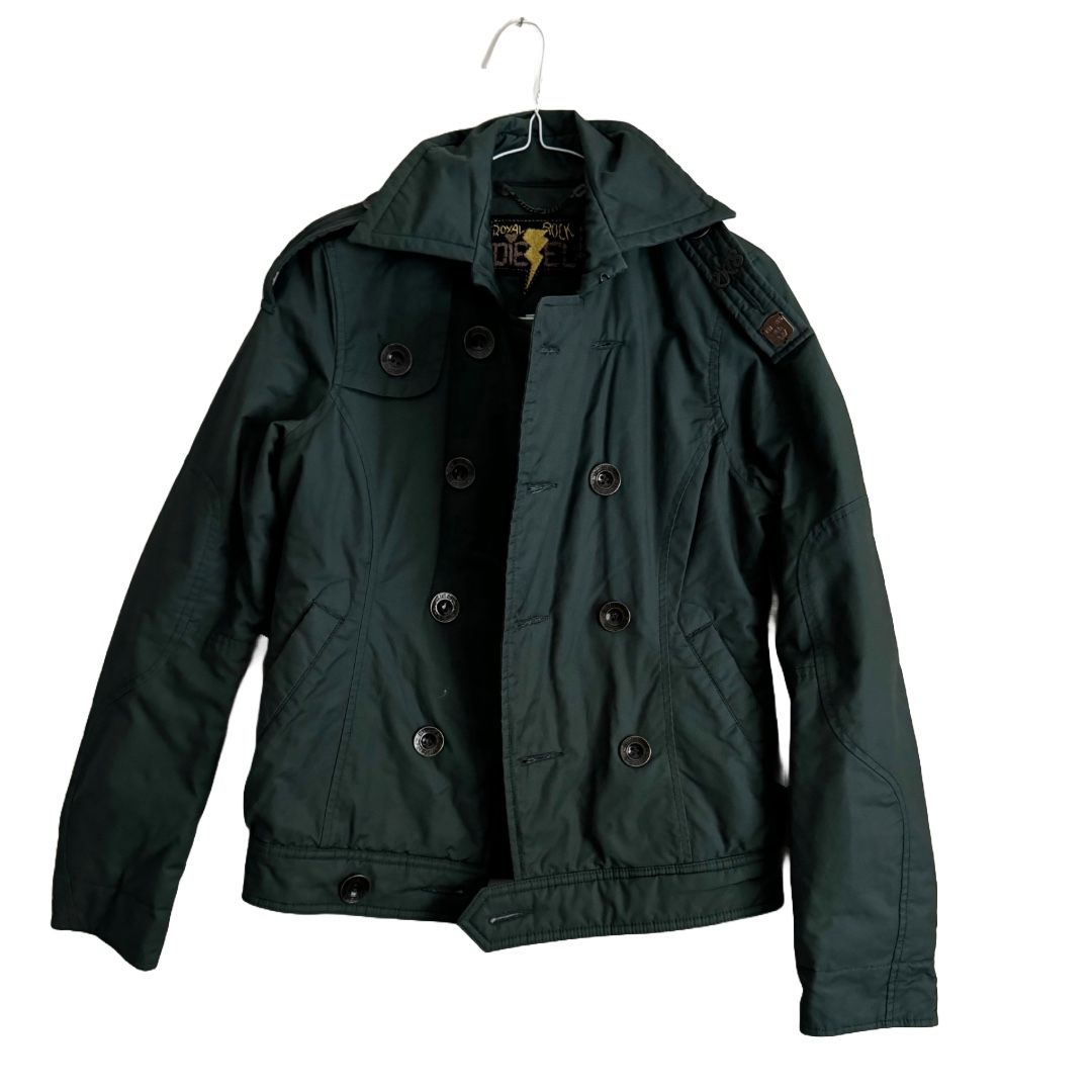 Green Diesel Royal Rock denim Peacoat Jacket Size XS Vtg