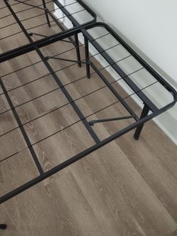 Folding metal bed frame, 14 inch -Full size