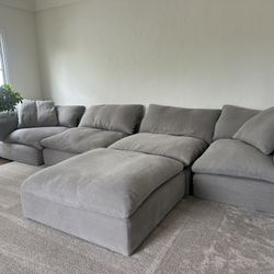 Restoration Hardware Cloud Couch, Gray - OBO