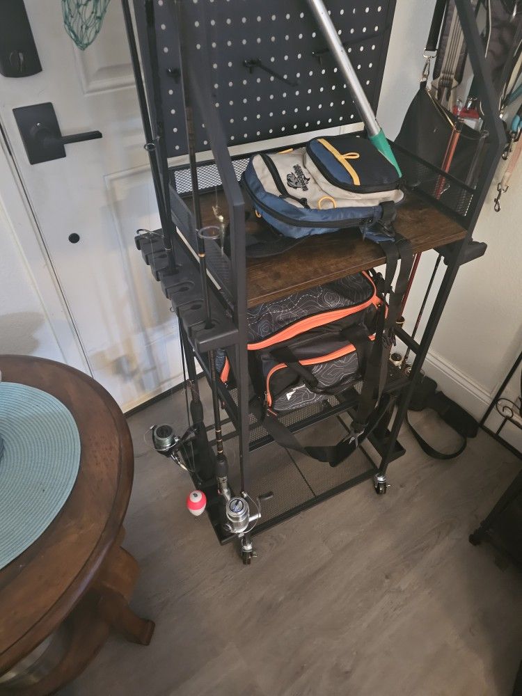 Fishing Pole And Gear Stands (Stands Only)